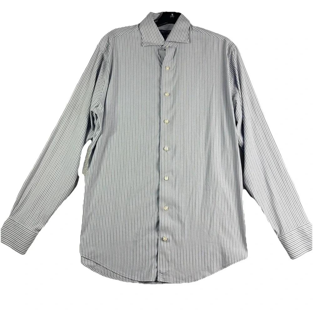 Peter Millar Crown Crafted Shirt Men's M Button Up Long Sleeve Blue Striped - Picture 1 of 12